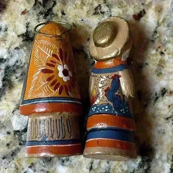 Nativity Scene Set Mexican Hand Painted Pottery Folk Art - Picture 4 of 11